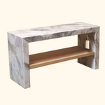 Load image into Gallery viewer, Calacatta Borgheini Marble Console Table - Nostos Series
