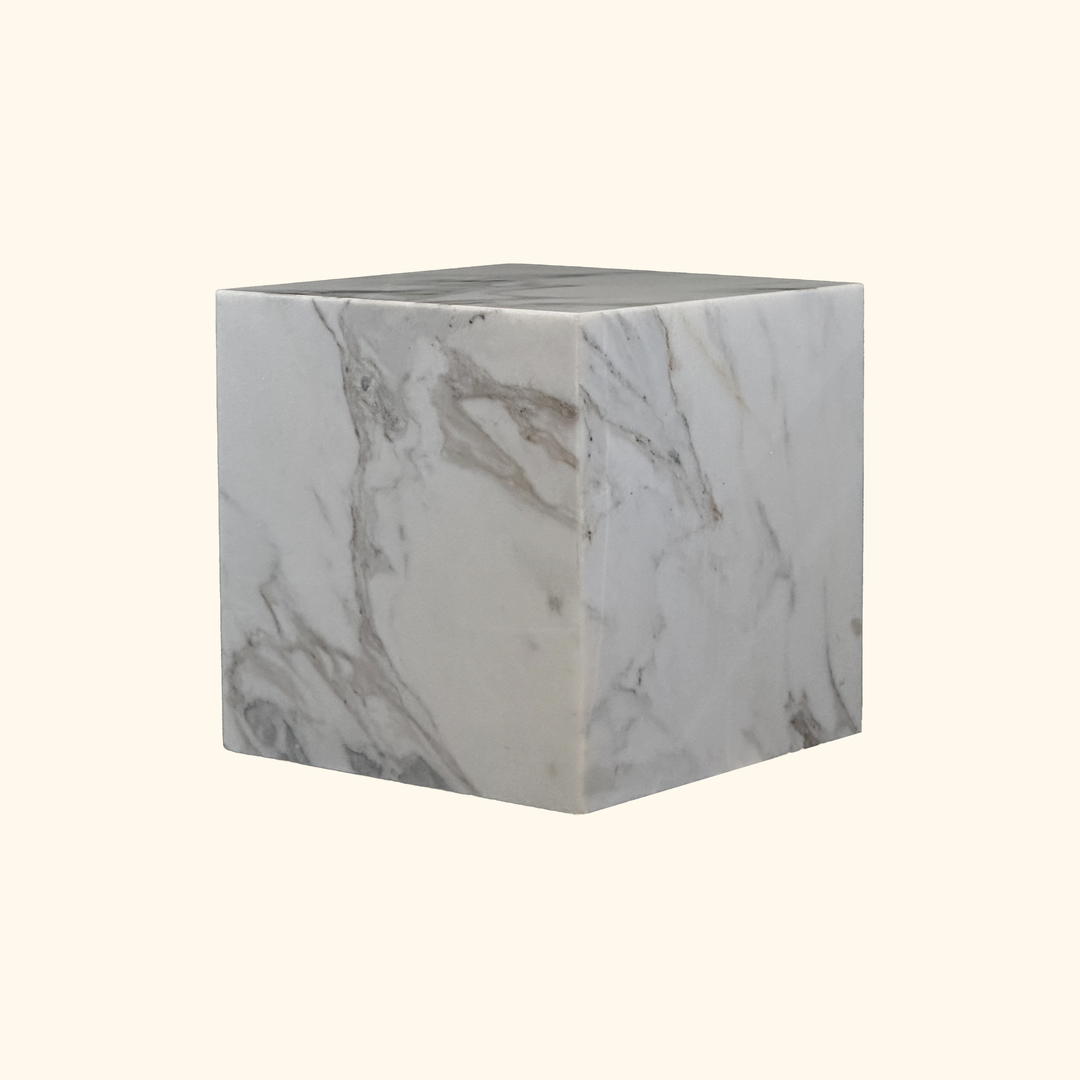 Calacatta Borgheini Marble Side Table - Agora Series