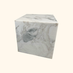 Load image into Gallery viewer, Calacatta Borgheini Marble Side Table - Agora Series
