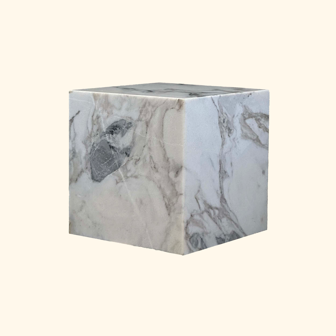 Calacatta Borgheini Marble Side Table - Agora Series