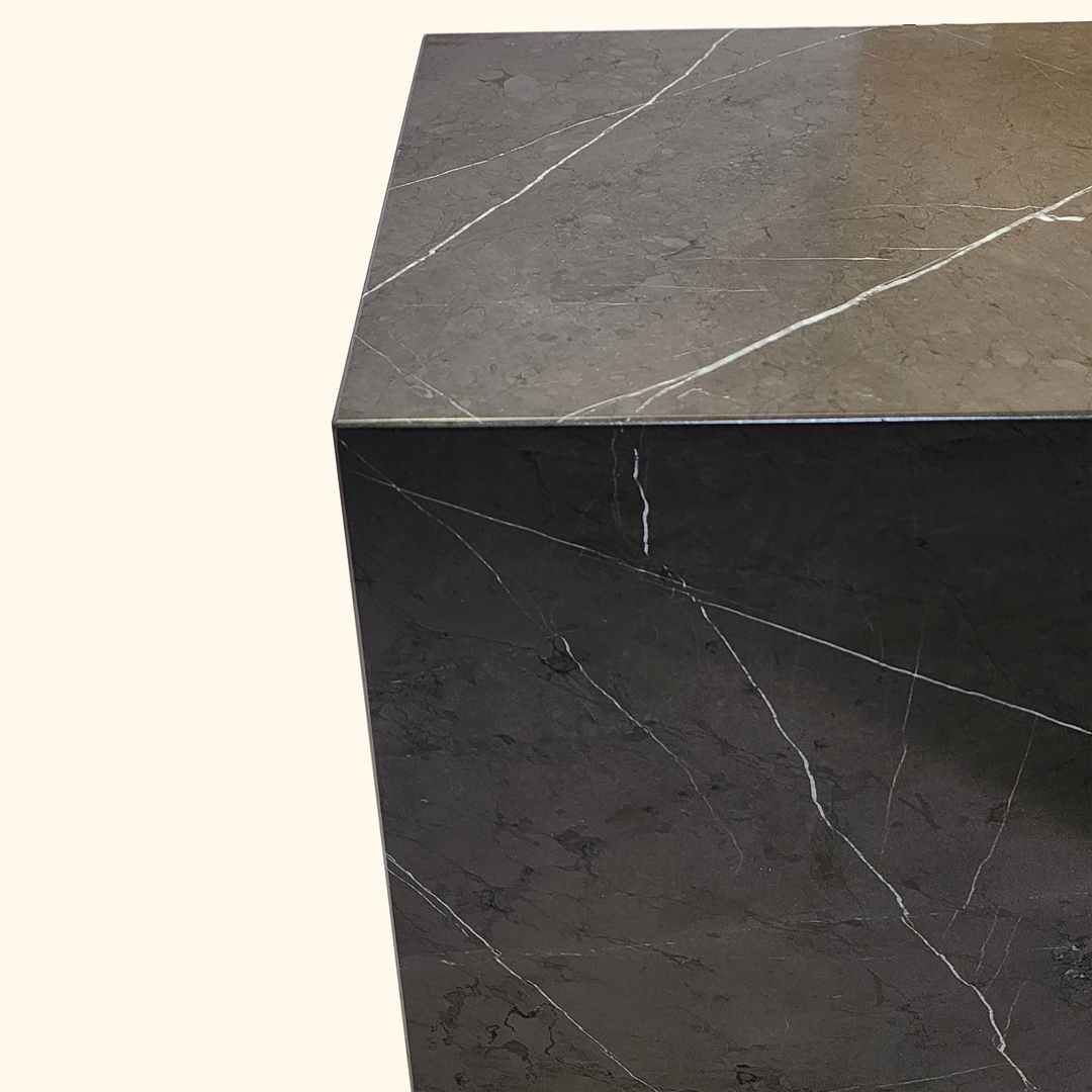 Pietra Grey Marble Side Table - Agora Series