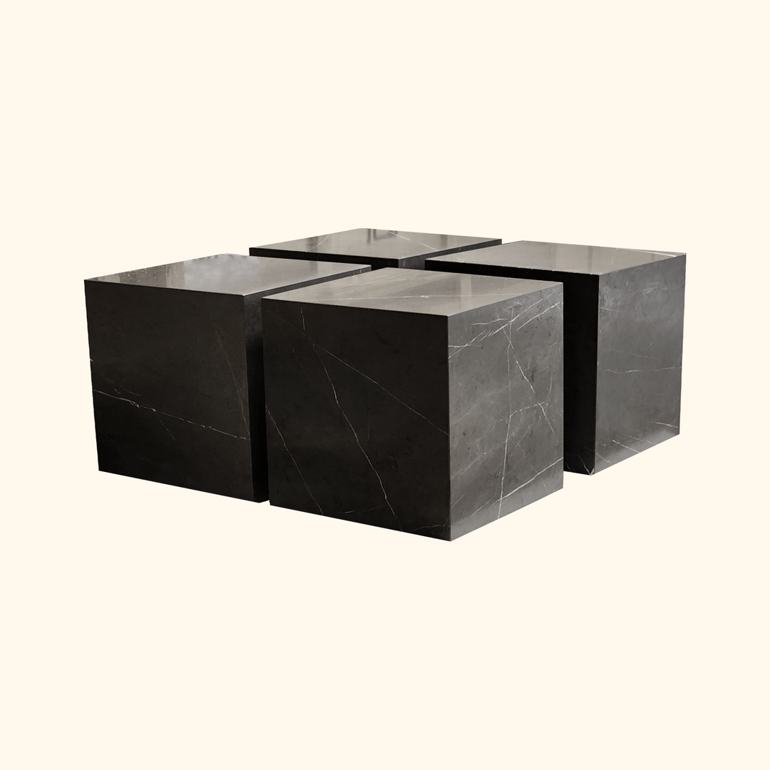 Pietra Grey Marble Side Table - Agora Series