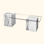 Load image into Gallery viewer, Tundra White Marble Coffee Table - Arete Series
