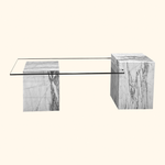 Load image into Gallery viewer, Tundra White Marble Coffee Table - Arete Series
