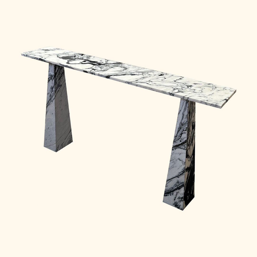 Arabescato Venato Marble Console Table - Athena Series