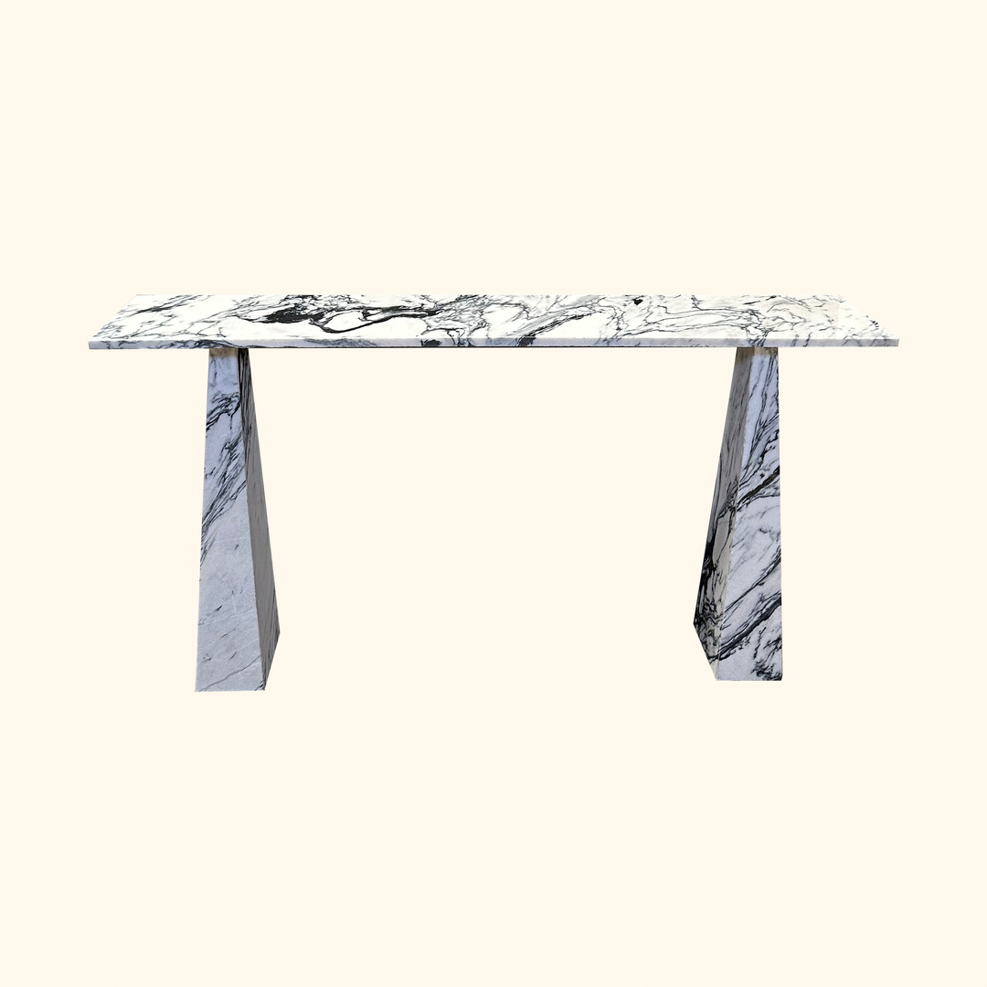 Arabescato Venato Marble Console Table - Athena Series