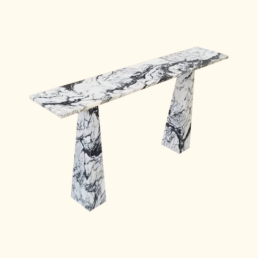 Arabescato Venato Marble Console Table - Athena Series