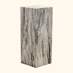 Load image into Gallery viewer, Silver Oak Travertine Side Table - Agora Series
