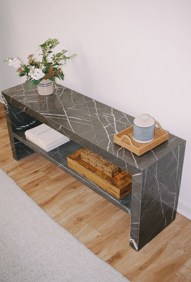 Pietra Grey Marble Console Table - Nostos Series