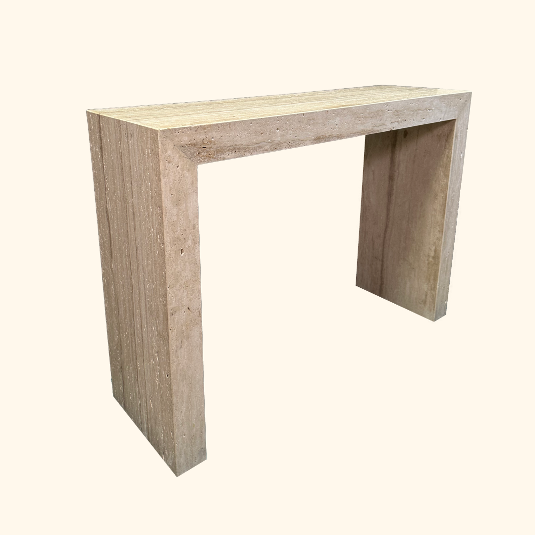 Latte Travertine Console Table - Hestia Series