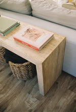 Load image into Gallery viewer, Latte Travertine Console Table - Nostos Series
