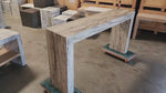 Load and play video in Gallery viewer, Silver Oak Travertine Console Table - Hestia Series
